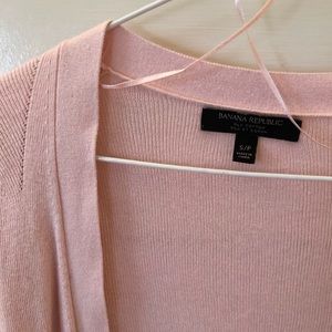 Banana republic pink silk cotton cardigan